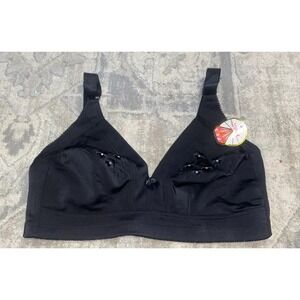 RubII Black 6089 Underwire Bra Size 38D Black NWT
